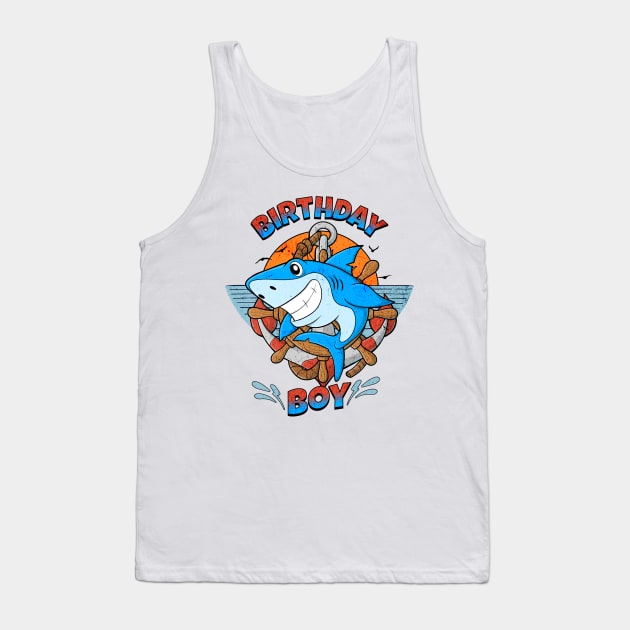 Birthday Boy Shark Lover Tank Top by BankaiChu